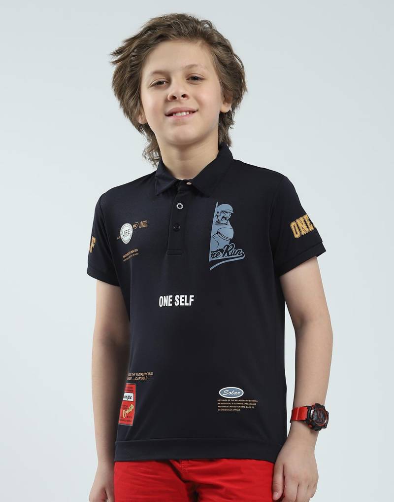 Monte Carlo Jungen Regular Fit Bedrucktes Polo Kurzarm T-Shirt 11-12 Years navy blau von Joom DACH
