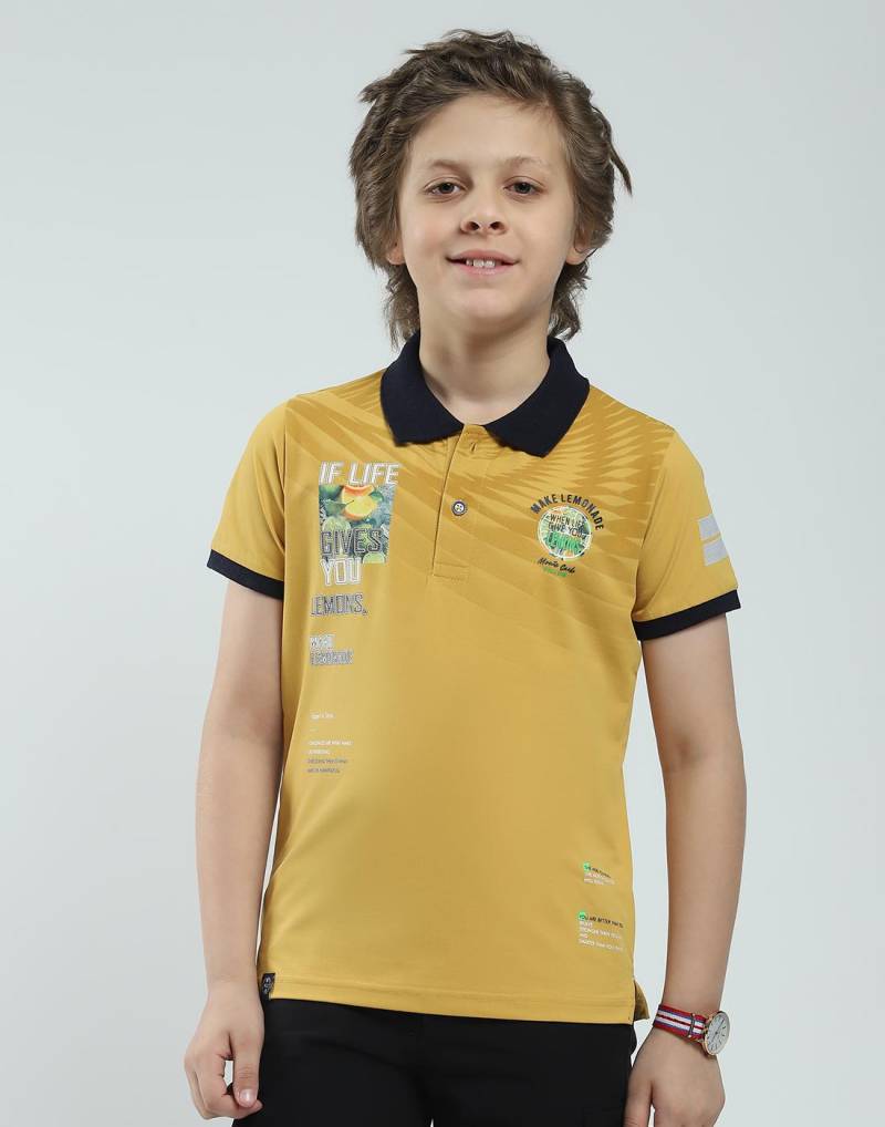Monte Carlo Jungen Regular Fit Bedrucktes Polo Kurzarm T-Shirt 11-12 Years senfgelb von Joom DACH