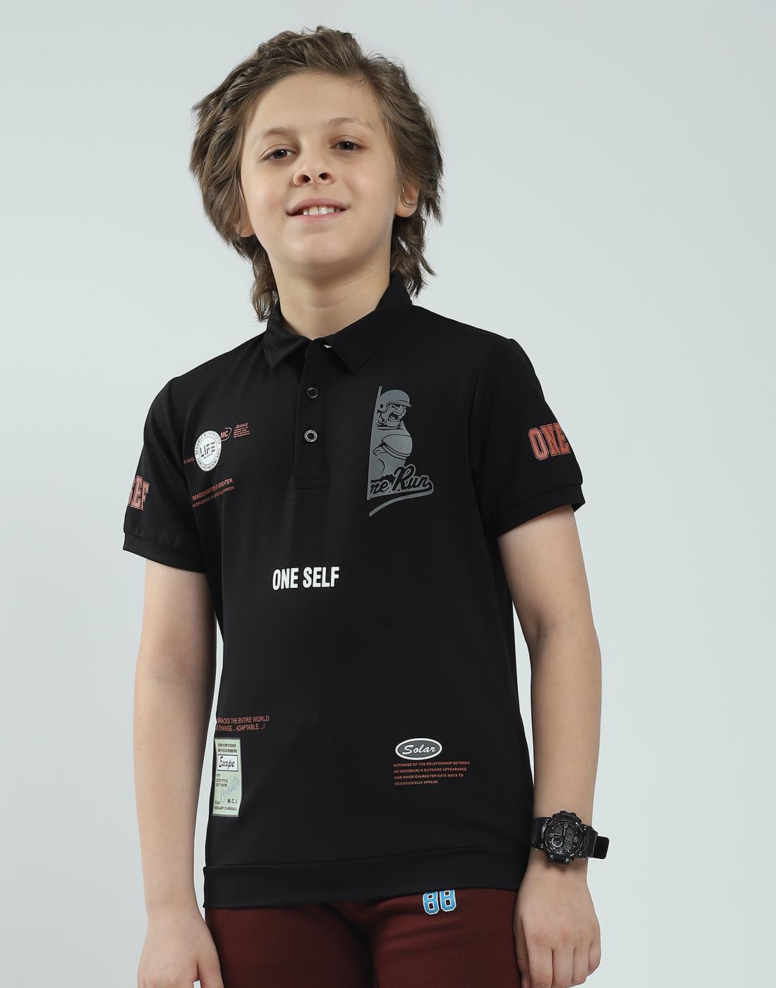 Monte Carlo Jungen Regular Fit Bedrucktes Polo Kurzarm T-Shirt 7-8 Years schwarz von Joom DACH