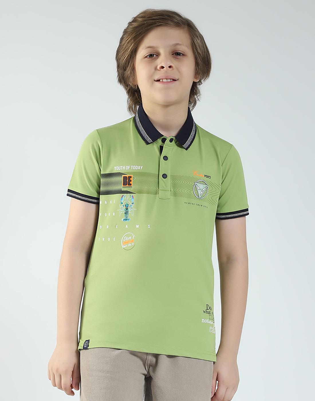 Monte Carlo Jungen Regular Fit Bedrucktes Polo Kurzarm T-Shirt 9-10 Years grün von Joom DACH