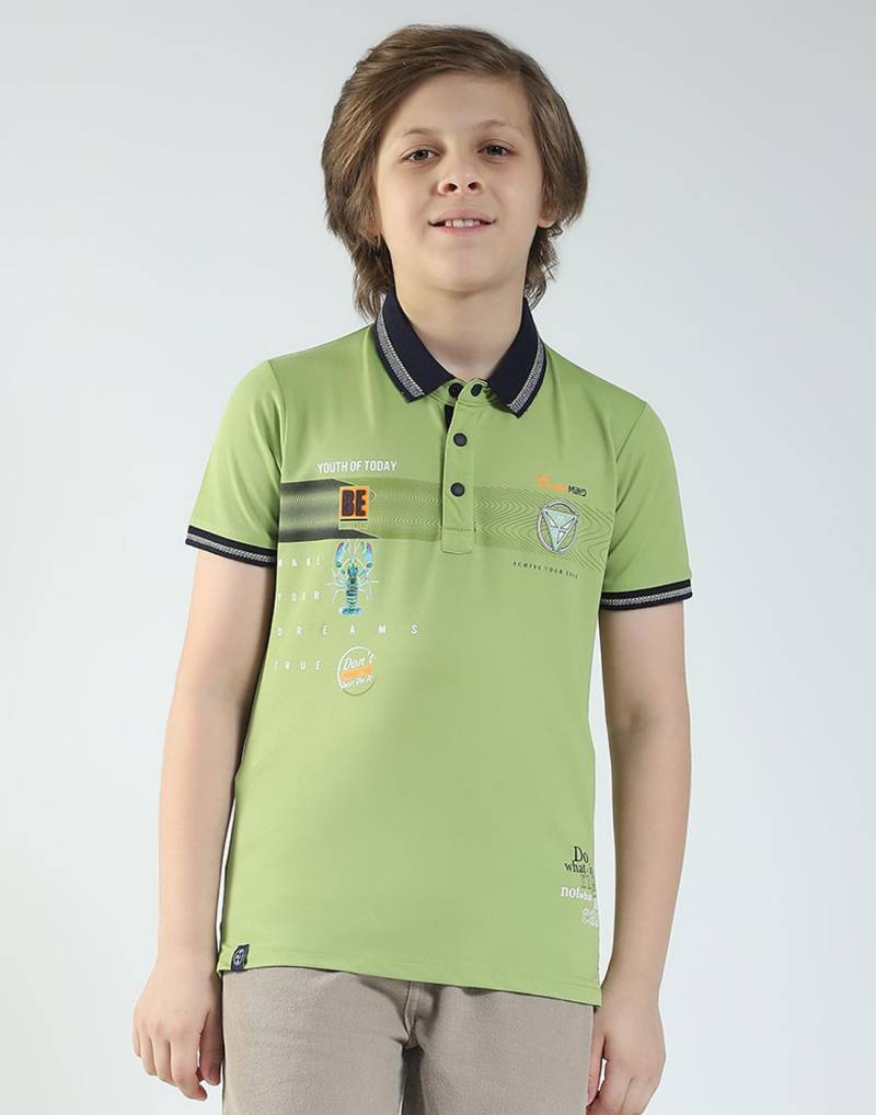 Monte Carlo Jungen Regular Fit Bedrucktes Polo Kurzarm T-Shirt 9-10 Years grün von Joom DACH