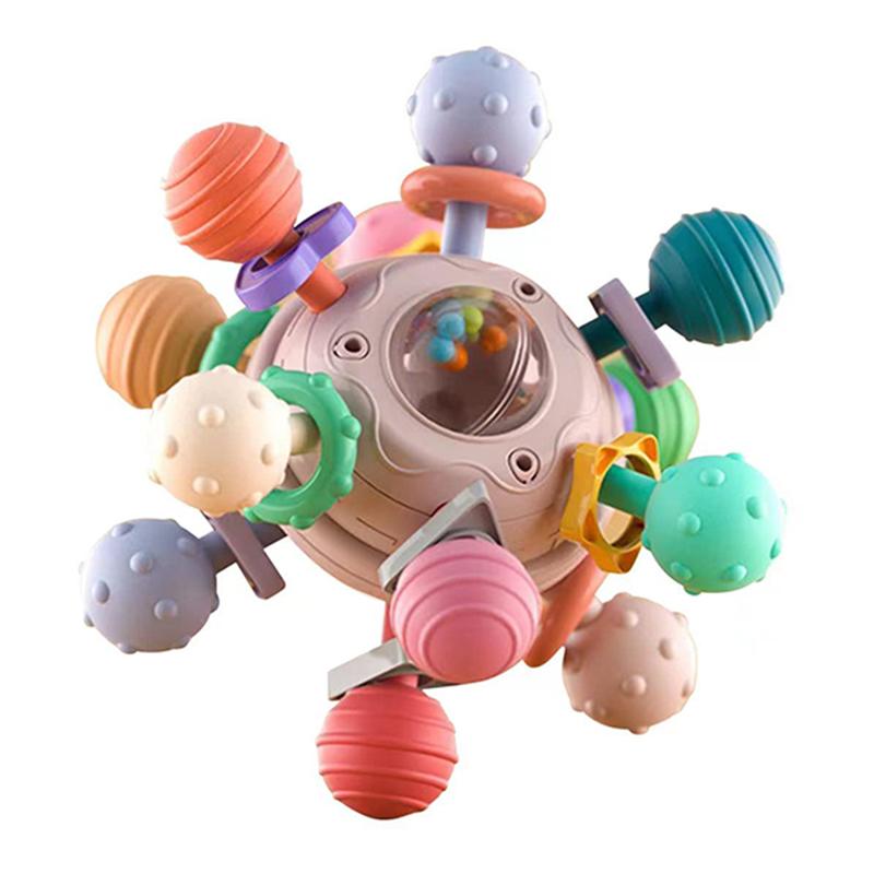 Montessori Baby Beißspielzeug Sensorisches Kauen Beißball Rassel Greifaktivitäten Babyspielzeug für 0-18 Monate Mädchen Jungen Geschenke von Joom DACH