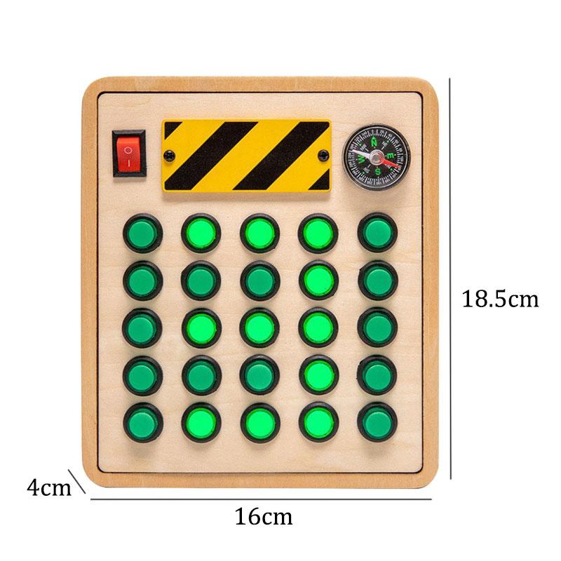 Montessori Busy Board Sensorisches Spielzeug aus Holz mit LED-Lichtschalter-Steuerplatine Reiseaktivitäten Kinderspiele für 2–4 Jahre alt von Joom DACH