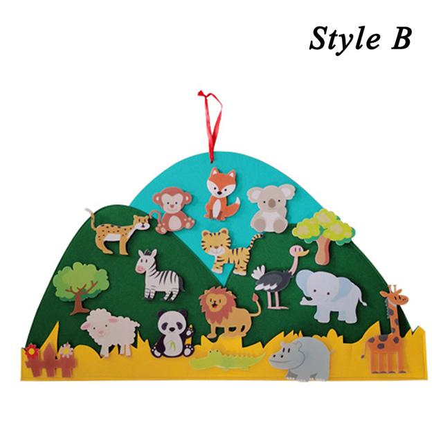 Montessori Filz Tier Puzzle Spielzeug Weihnachten Baum Meer Tier Baby DIY Material Paste Handgemachte Spiel Pädagogisches Spielzeug Für Kinder 1PCS von Joom DACH