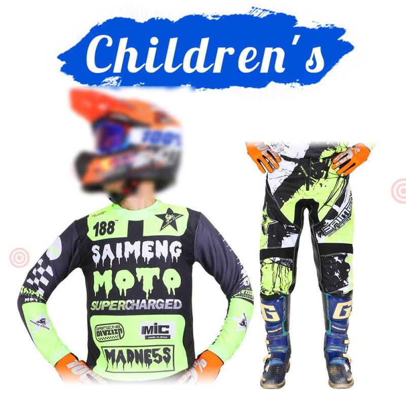 Motocross-Ausrüstungsset für Kinder 4 5 6 7 8 9 10 11 12 13 Jahre Jugend Kind Motorrad Junge Mädchen Jersey Hose Kits Rennanzug Offroad Enduro MX MTB M-22 von Joom DACH