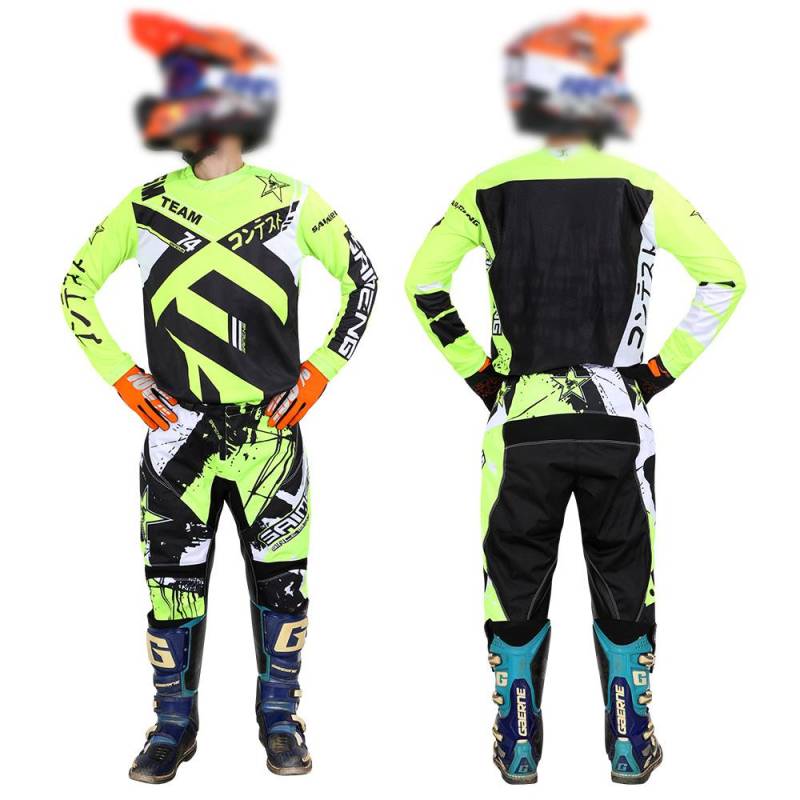 Motocross-Ausrüstungsset für Kinder 4 5 6 7 8 9 10 11 12 13 Jahre Jugend Kind Motorrad Junge Mädchen Jersey Hose Kits Rennanzug Offroad Enduro MX MTB M-22 von Joom DACH
