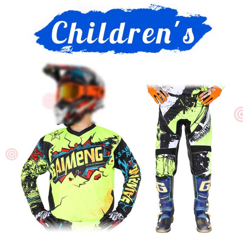 Motocross-Ausrüstungsset für Kinder 4 5 6 7 8 9 10 11 12 13 Jahre Jugend Kind Motorrad Junge Mädchen Jersey Hose Kits Rennanzug Offroad Enduro MX MTB S-20 von Joom DACH