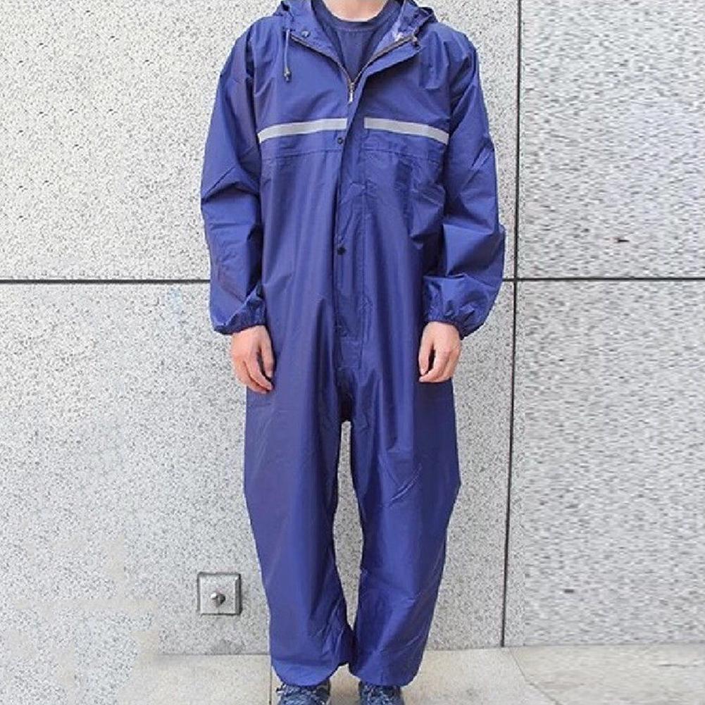 Motorrad-Regenanzug, Regenmantel, Overalls, wasserdicht, für Herren, Mode, Arbeit im Freien S blau von Joom DACH