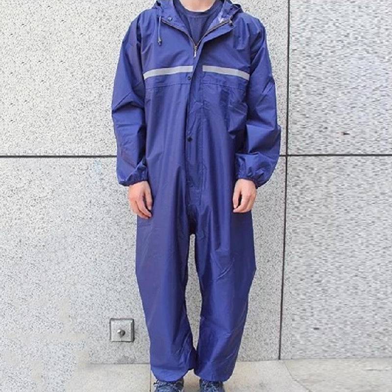 Motorrad-Regenanzug, Regenmantel, Overalls, wasserdicht, für Herren, Mode, Arbeit im Freien S blau von Joom DACH