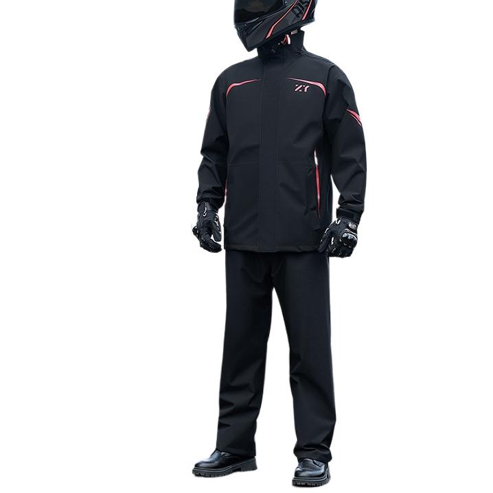 Motorrad-Regenanzug für Herren, gut sichtbare reflektierende Arbeitsregenjacke und -hose für alle Sportarten, Farmangeln, Motorrad L grün von Joom DACH