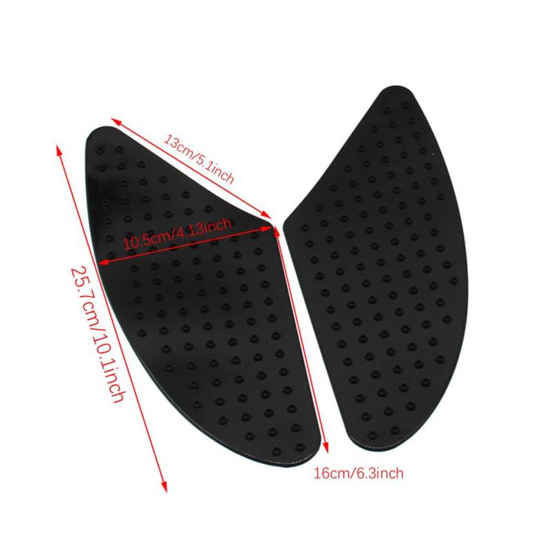 Motorrad Tank Seitenschutz 2 Stück Anti-Rutsch-Schutz Motorrad Seitenpolster Kniegriff Aufkleber Motorrad Aufkleber Selbstklebend für schwarz von Joom DACH