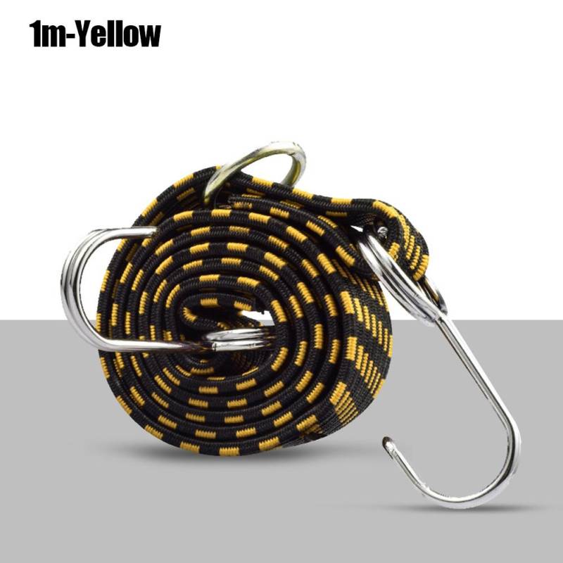 Motorradgepäck Gummibänder Gummi Gepäckseil Kordel Haken Seil Krawatte Fahrrad Dachgepäckträger Gurt Festes Band Zubehör 1 meter gelb von Joom DACH