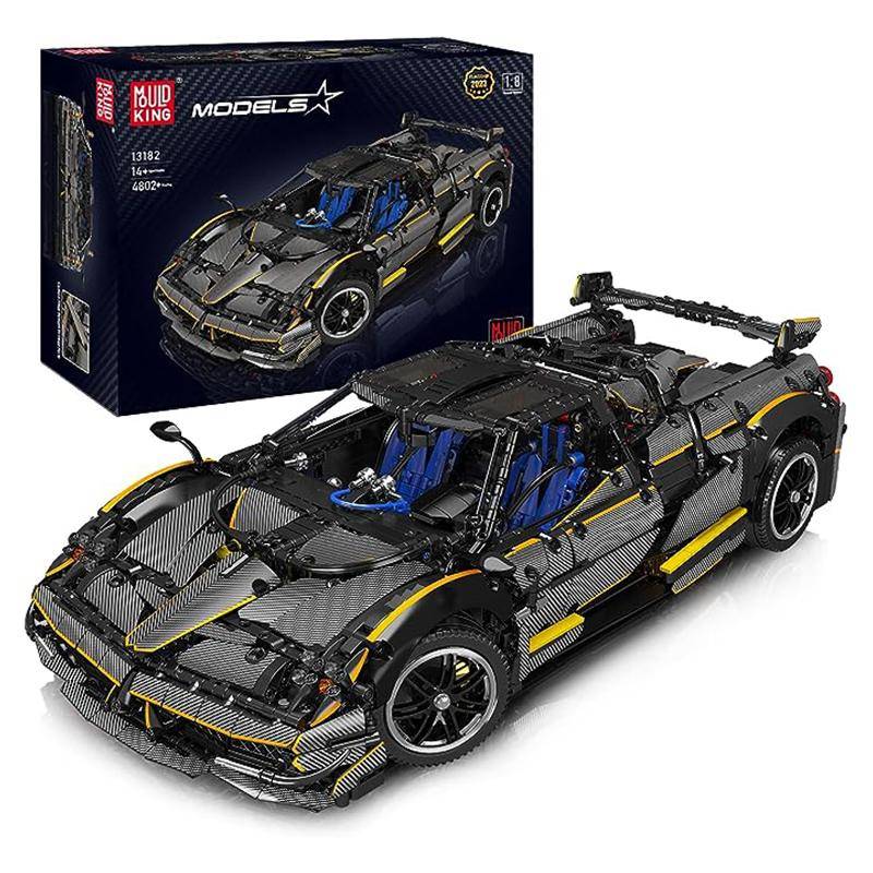 Mould King 13182 Hightech-Auto MOC 1:Modellauto-Bausatz im Maßstab 8, Supersportwagen, ultimatives Autokonzept, verzinkte Technologie schwarz von Joom DACH