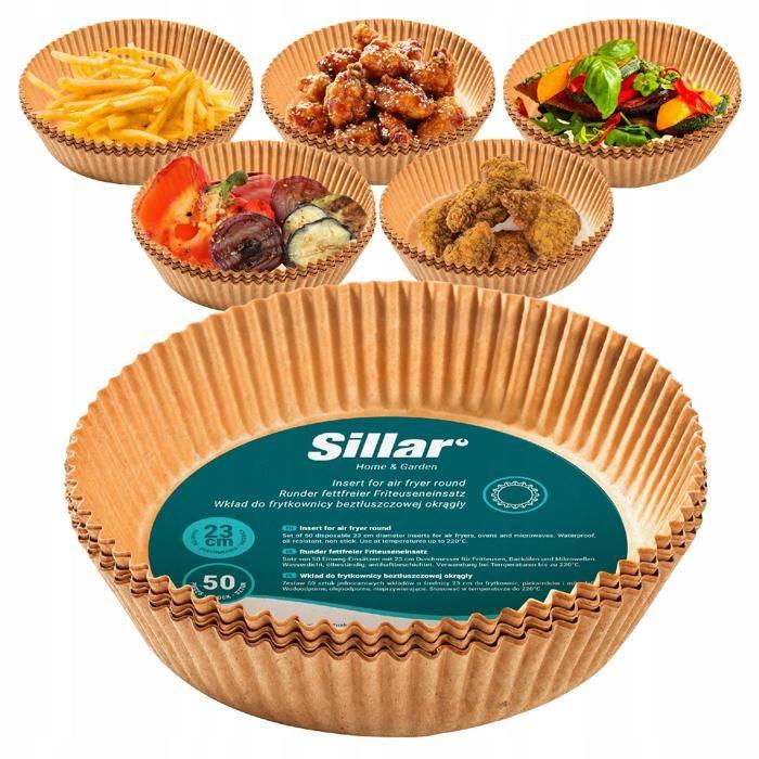 Moules jetables en papier cuisson - Sillar - Lot de 50 - Antiadhésif - 23 cm - Imperméables von Joom DACH