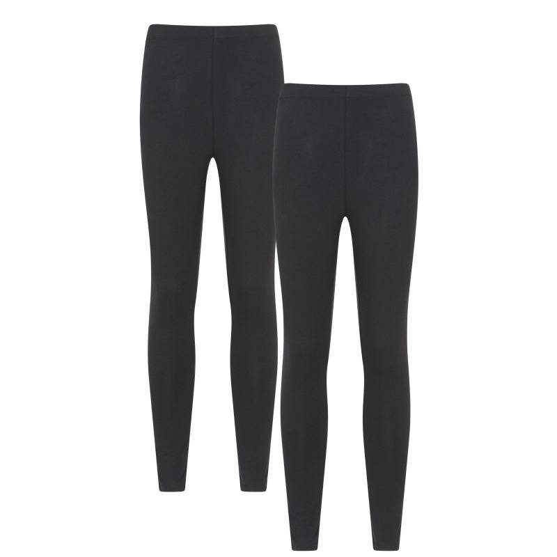 Mountain Warehouse Damen/Damen Baumwollmischung Mittelschwere Leggings (Packung mit 2) 16 UK schwarz von Joom DACH