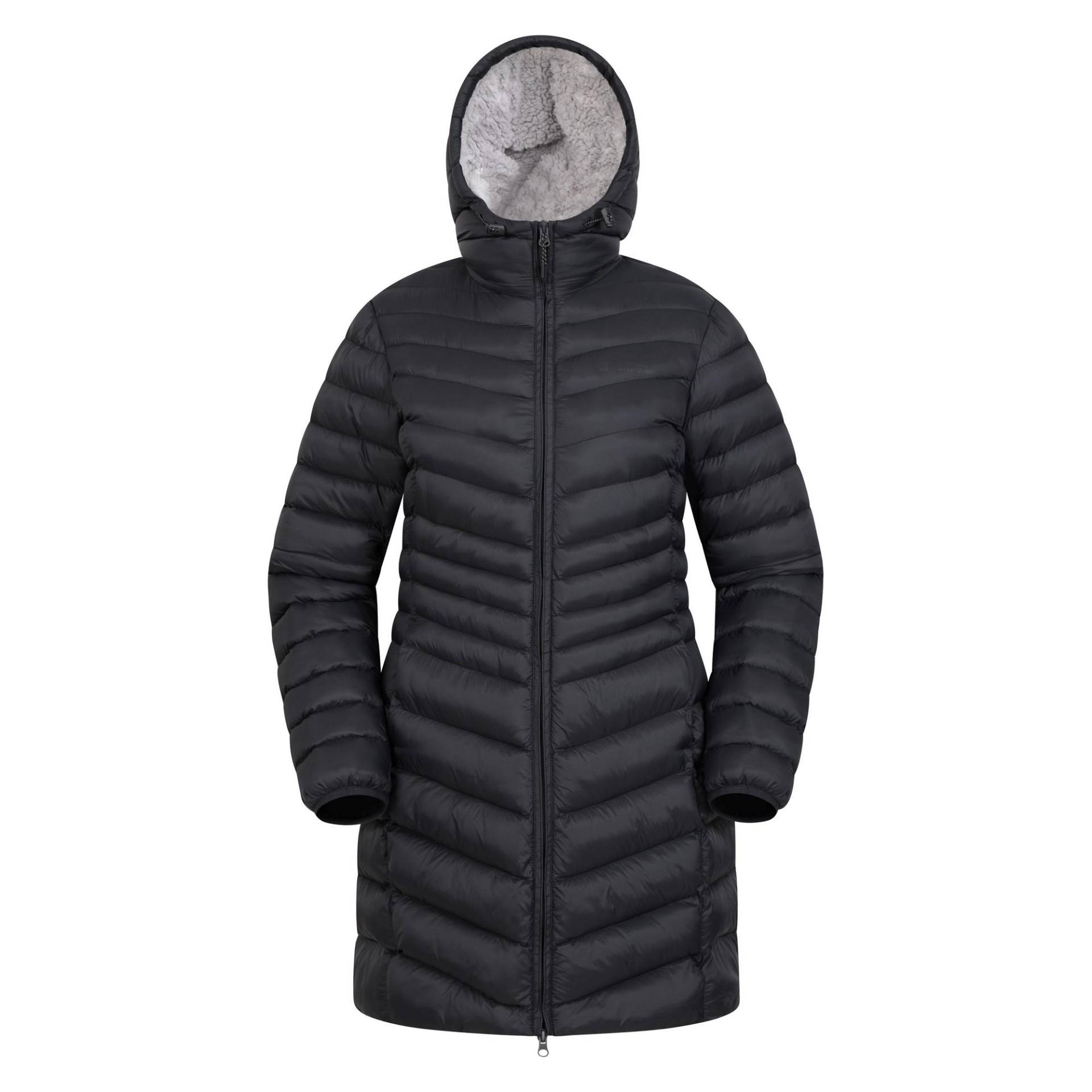 Mountain Warehouse Damen/Damen Florence Wattierte Jacke mit Kunstpelzfutter 8 UK schwarz von Joom DACH
