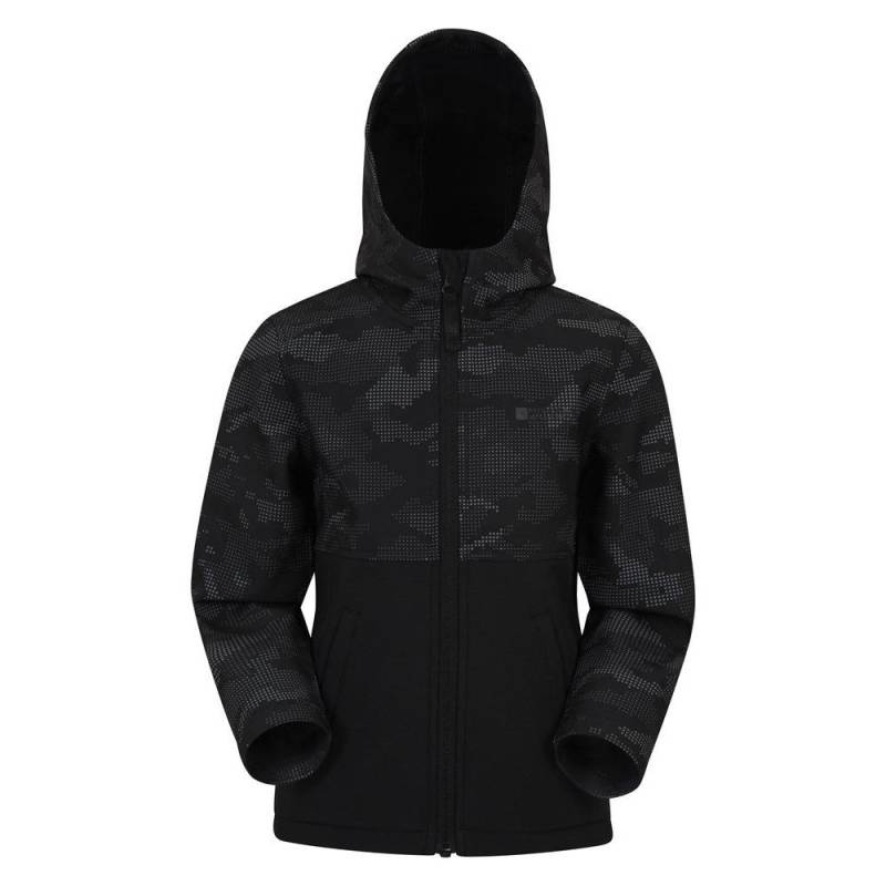 Mountain Warehouse Exodus Camo Softshell-Jacke für Kinder/Kinder 5-6 Years schwarz von Joom DACH