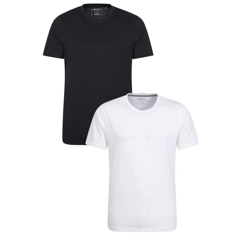 Mountain Warehouse Herren-T-Shirt Flint mit Rundhalsausschnitt (Packung mit 2) XXL schwarz/weiß von Joom DACH
