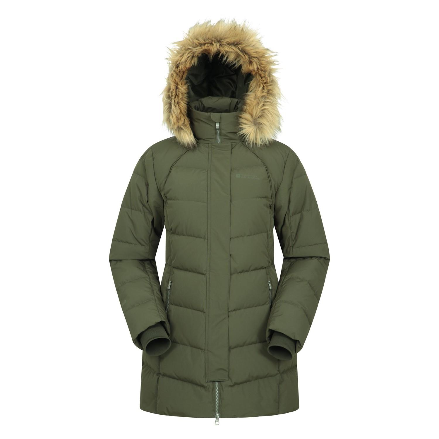 Mountain Warehouse Isla II lange Daunenjacke für Damen/Damen 16 UK dunkle khaki Mountain Warehouse Isla II lange Daunenjacke für Damen/Damen 16 UK dunkle khaki von Joom DACH
