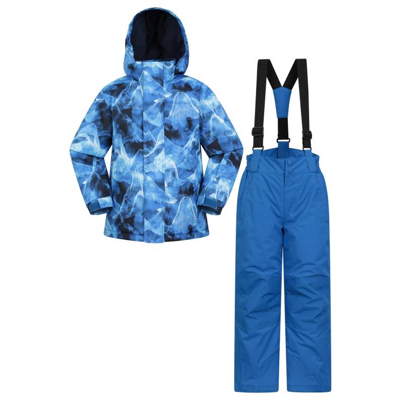Mountain Warehouse Kinder/Kinder Skijacke & Hose mit Wellenmuster 3-4 Years blau von Joom DACH