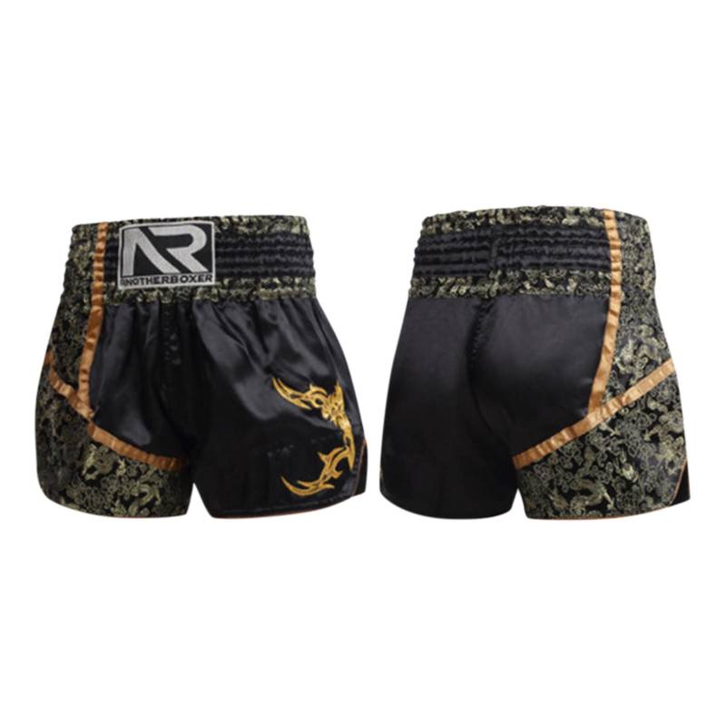 Muay-Thai-Trainings-Boxshorts für Erwachsene und Kinder, mit Leder überzogene bestickte Shorts XXXL von Joom DACH