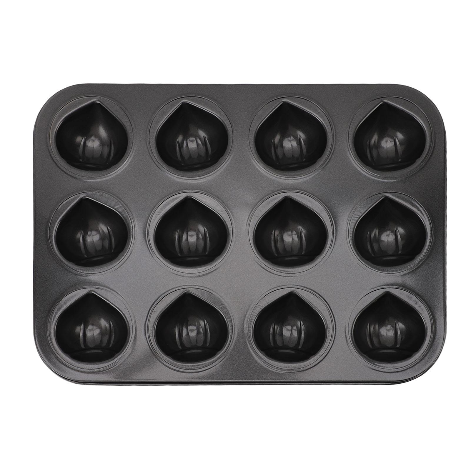 Muffin Backform Schwarz Farbe 12 Mulden Multifunktional Antihaft Backgeschirr Muffin Oberteil Form für Ofen von Joom DACH