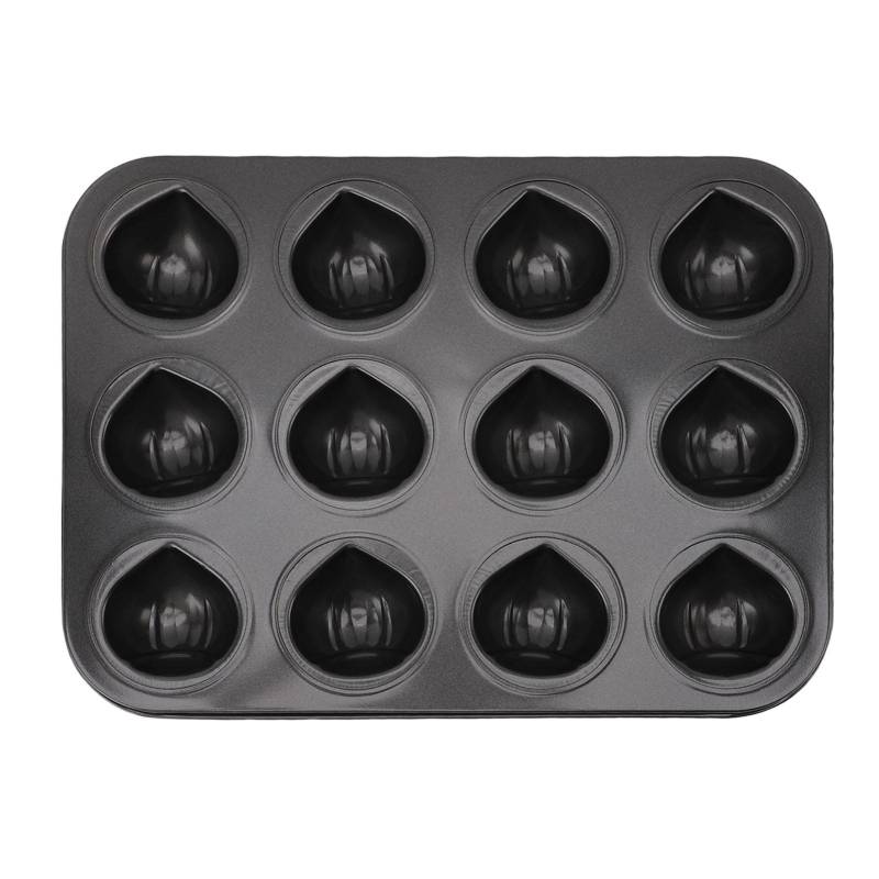 Muffin Backform Schwarz Farbe 12 Mulden Multifunktional Antihaft Backgeschirr Muffin Oberteil Form für Ofen von Joom DACH
