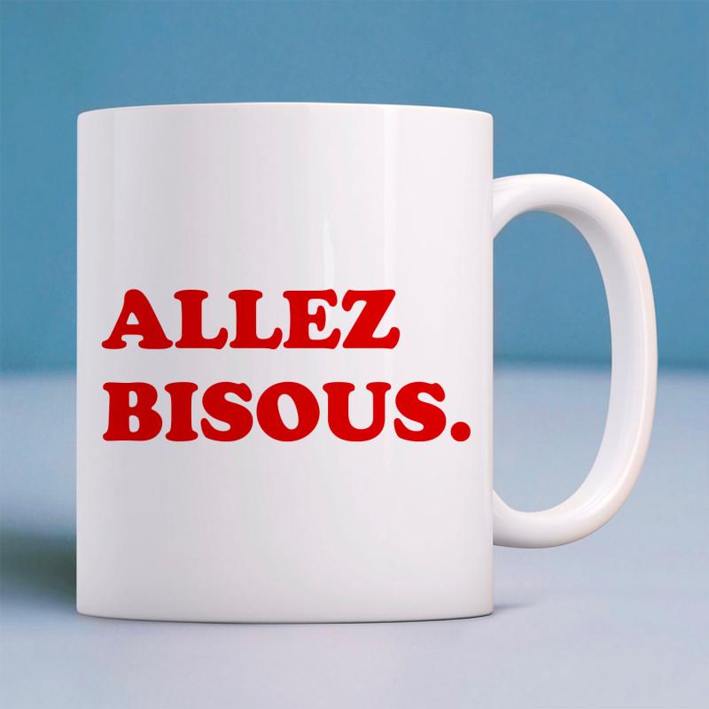 Mug ALLEZ BISOUS TU weiß von Joom DACH