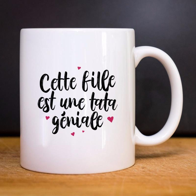 Mug CETTE FILLE EST UNE TATA GÉNIALE TU weiß von Joom DACH