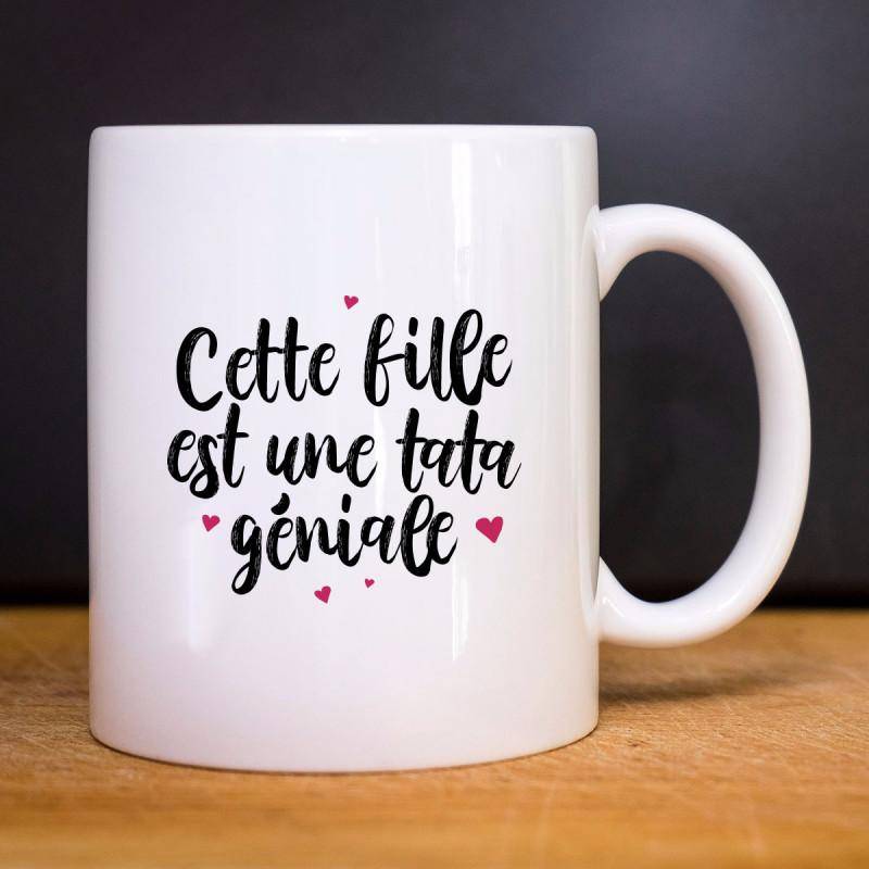 Mug CETTE FILLE EST UNE TATA GÉNIALE TU weiß von Joom DACH