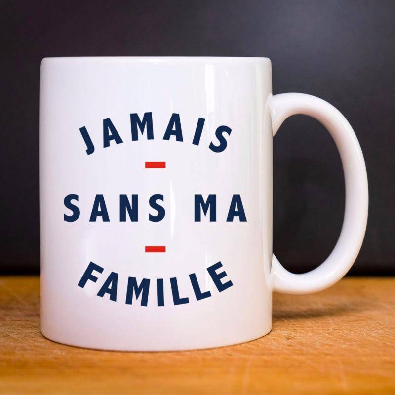 Mug JAMAIS SANS MA FAMILLE WAF TU weiß von Joom DACH