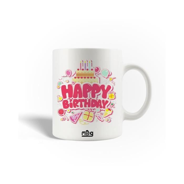 Mug en Céramique Citation Happy Birthday Gâteau d'anniversaire von Joom DACH