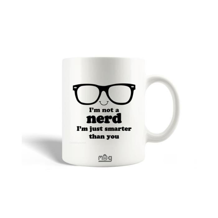Mug en Céramique Citation I am not a Nerd I am Just Smarter than You von Joom DACH