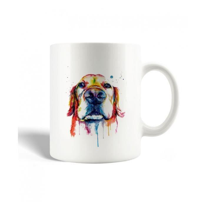Mug en Céramique Golden retriever Coloré Abstrait Race de chiens von Joom DACH