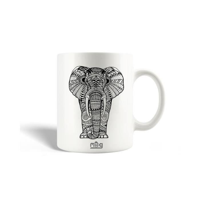 Mug en Céramique Mandala d'éléphant Affiche von Joom DACH