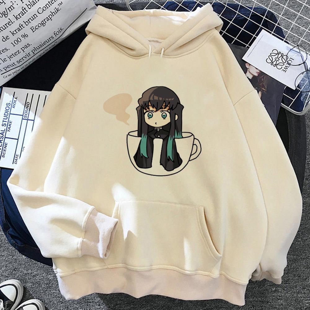 Muichiro Tokito Grafikdruck mit Kapuze, Demon Slayer Anime-Kleidung, Herren- und Damen-Hoodies, Trainingsanzug, Unisex, Pullover, Harajuku-Sweatshirt 4XL beige von Joom DACH