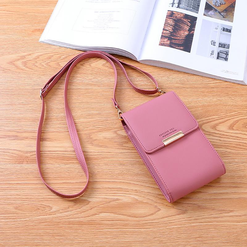 Multi-Funktions-Schultertasche für Frauen, Karte, Handytasche, Pu-Leder, Damen-Umhängetaschen, Handtaschen, Geldbörse, weibliche Messenger-Taschen 10.5x4x17cm dunkel rosa von Joom DACH