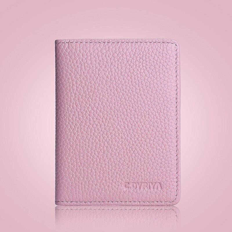 Multi-Kartensteckplatz, einfarbig, tragbares Leder-Kartenetui, universeller Bankkarten-Kreditkarten-ID-Bus-Kartenhalter, Reisekarten-Organizer von Joom DACH