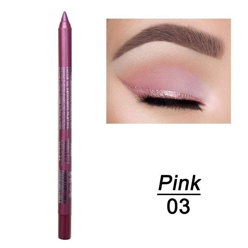 MultiColor Shimmery Eyeliner Pencil Gel Eyeliner 4-in-1 Farbiger Eyeliner Lidschatten und Augenbrauenstift Wasserfest und Langanhaltend rosa von Joom DACH