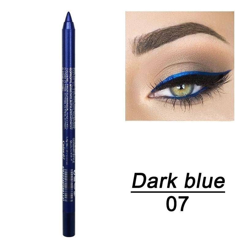 MultiColor Shimmery Eyeliner Pencil Gel Eyeliner 4-in-1 Farbiger Eyeliner Lidschatten und Augenbrauenstift Wasserfest und Langanhaltend dunkelblaue von Joom DACH