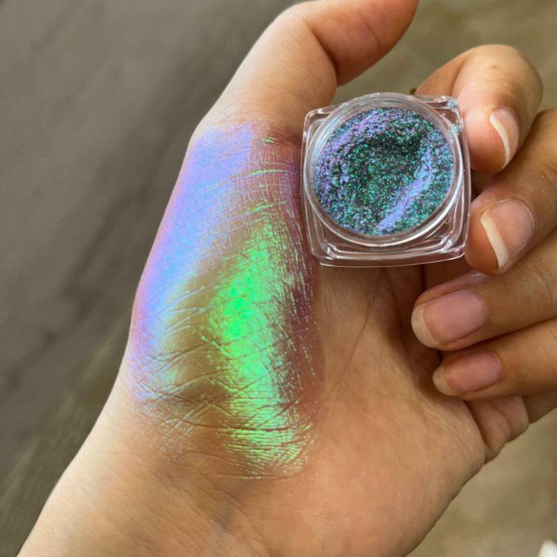 Multichrome Chamäleon Lidschatten Pulver Nagel Glitters Aurora Neon Regenbogen Pigment Chrom Pulver Schillernden Lidschatten Nagel Dekore von Joom DACH