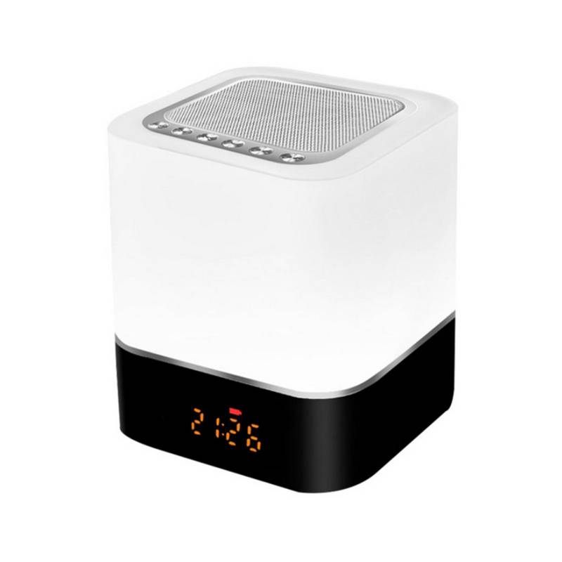 Multifunktionale Atmosphärenlampe, kabelloser BT-Lautsprecher, Touch-Lampe, bunter LED-Nachtlicht-Wecker von Joom DACH