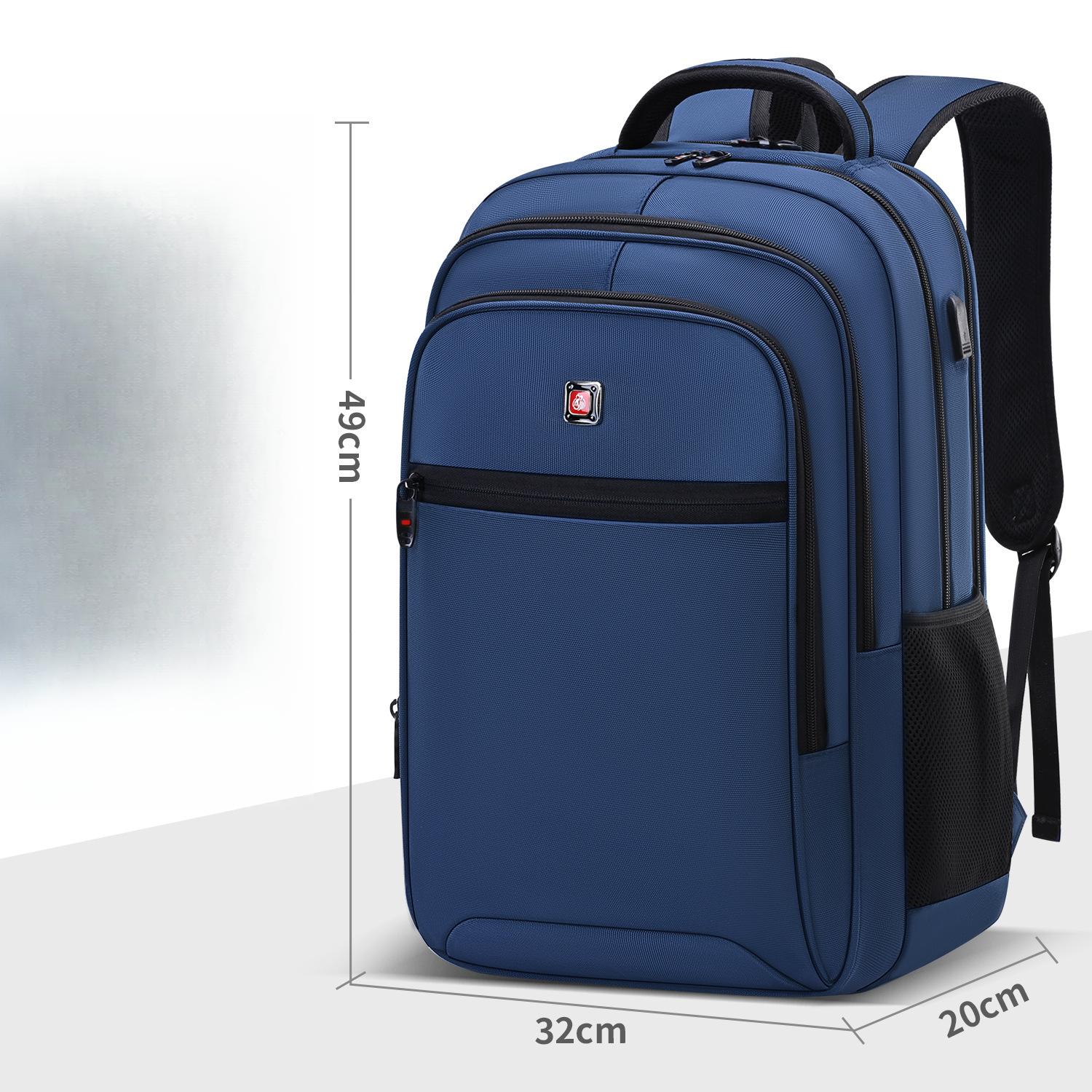 Multifunktionale lässige Computertasche, Outdoor-Pendel-Reisetasche mit großem Fassungsvermögen, Herren-Business-Rucksack one size fits all blau von Joom DACH