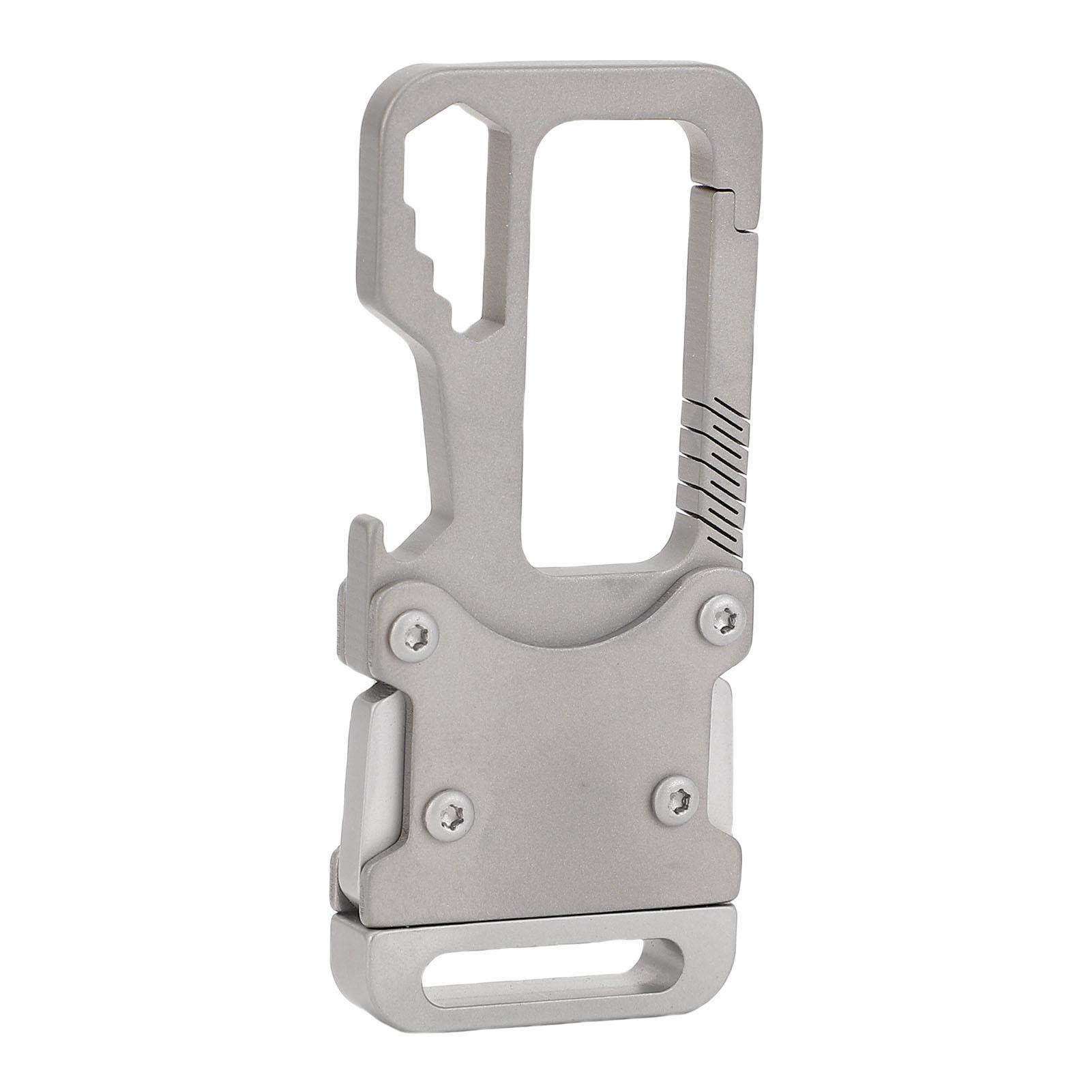 Multifunktionaler Auto-Schlüsselanhänger mit 2 Ringen Ti-Legierung Herren Hüft-Hänge-Schlüsselanhänger Schnalle für Büro von Joom DACH