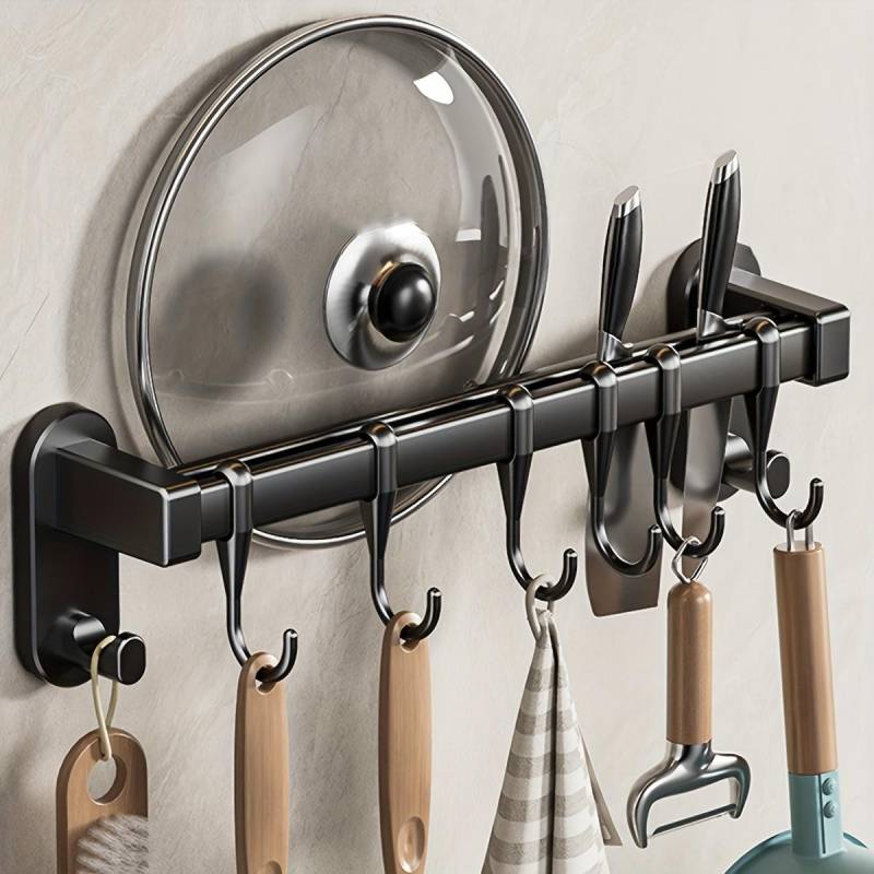 Multifunktionaler Küchen-Organizer – perfekt für Essstäbchen, Messer, Gewürze usw. | Einfache Montage durch Kleben oder Schrauben Total length 13.78 inches schwarz Multifunktionaler Küchen-Organizer – perfekt für Essstäbchen, Messer, Gewürze usw. | Einfache Montage durch Kleben oder Schrauben Total length 13.78 inches schwarz von Joom DACH