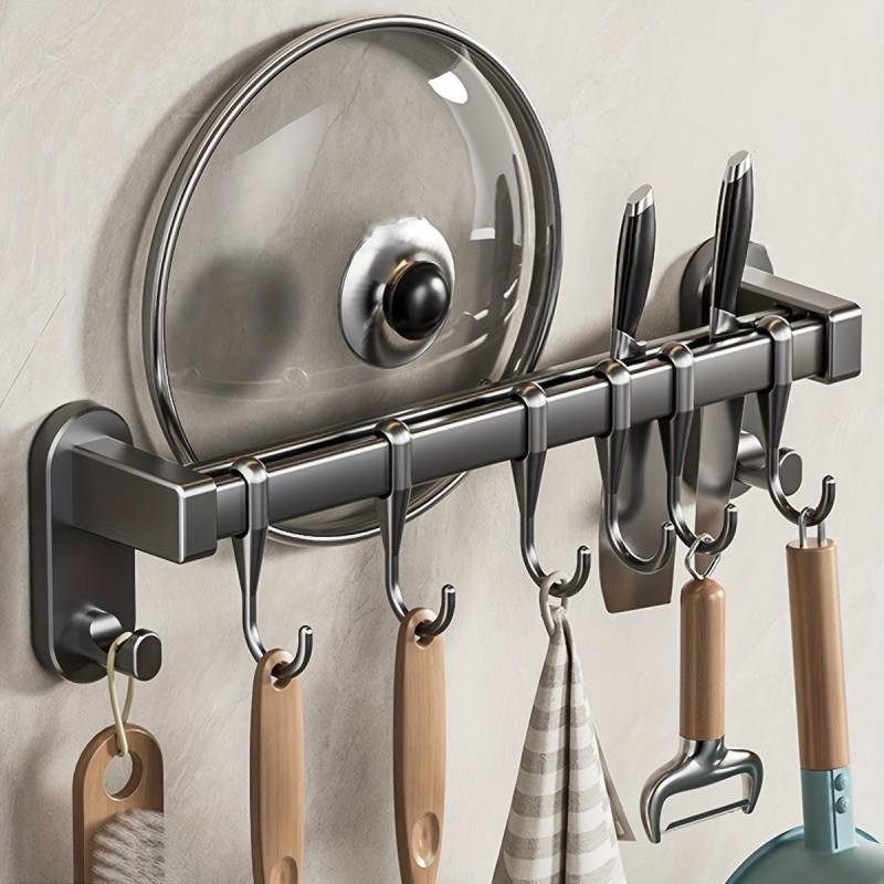 Multifunktionaler Küchen-Organizer – perfekt für Essstäbchen, Messer, Gewürze usw. | Einfache Montage durch Kleben oder Schrauben Total length 13.78 inches graue Multifunktionaler Küchen-Organizer – perfekt für Essstäbchen, Messer, Gewürze usw. | Einfache Montage durch Kleben oder Schrauben Total length 13.78 inches graue von Joom DACH