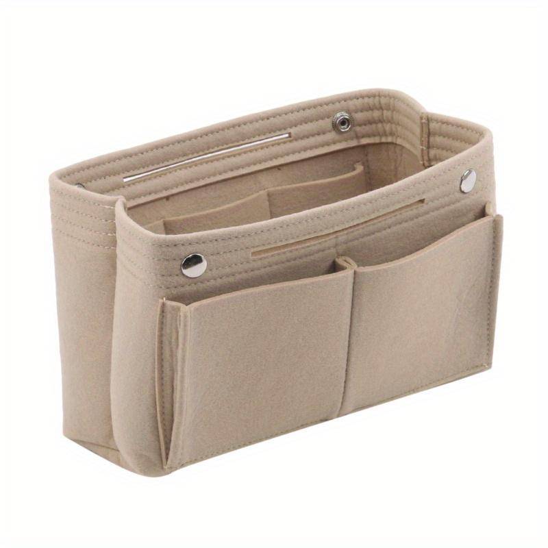 Multifunktions-Damen-Filzeinsatztasche Make-up-Kosmetiktaschen Reise-Innentasche Tragbare Handtasche Aufbewahrungstasche Organizer-Einsatz beige von Joom DACH