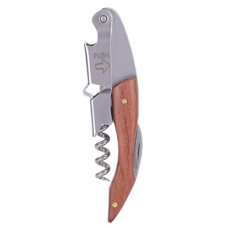 Multifunktions-Küchen-Bierflaschenöffner Rotwein-Korkenzieher-Flaschenöffner mit Messer-Holzgriff von Joom DACH