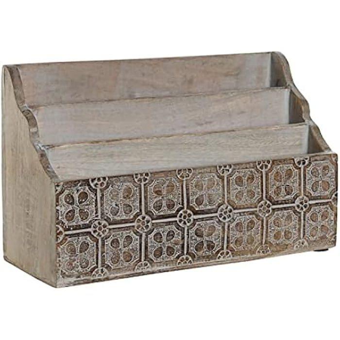 Multifunktions-Organizer - DKD Home Decor - Standard - Mangoholz - Weiß - 13x32x21 cm von Joom DACH