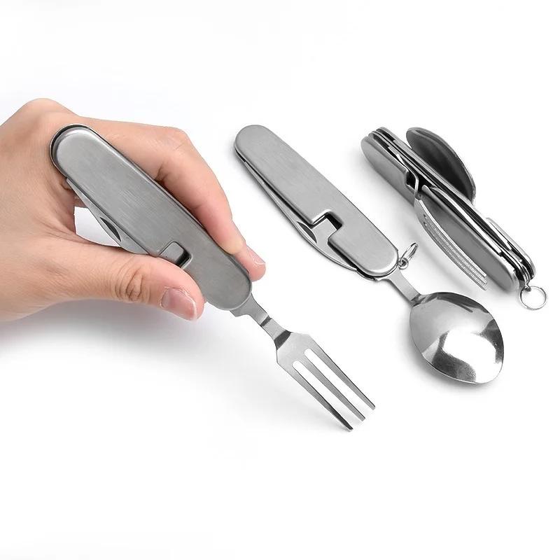 Multitool Tragbarer Picknick-Campinglöffel Falten Spork Gabel Besteck Geschirr Messer Besteck Flaschenöffner Multitool Outdoor Multitool Tragbarer Picknick-Campinglöffel Falten Spork Gabel Besteck Geschirr Messer Besteck Flaschenöffner Multitool Outdoor von Joom DACH